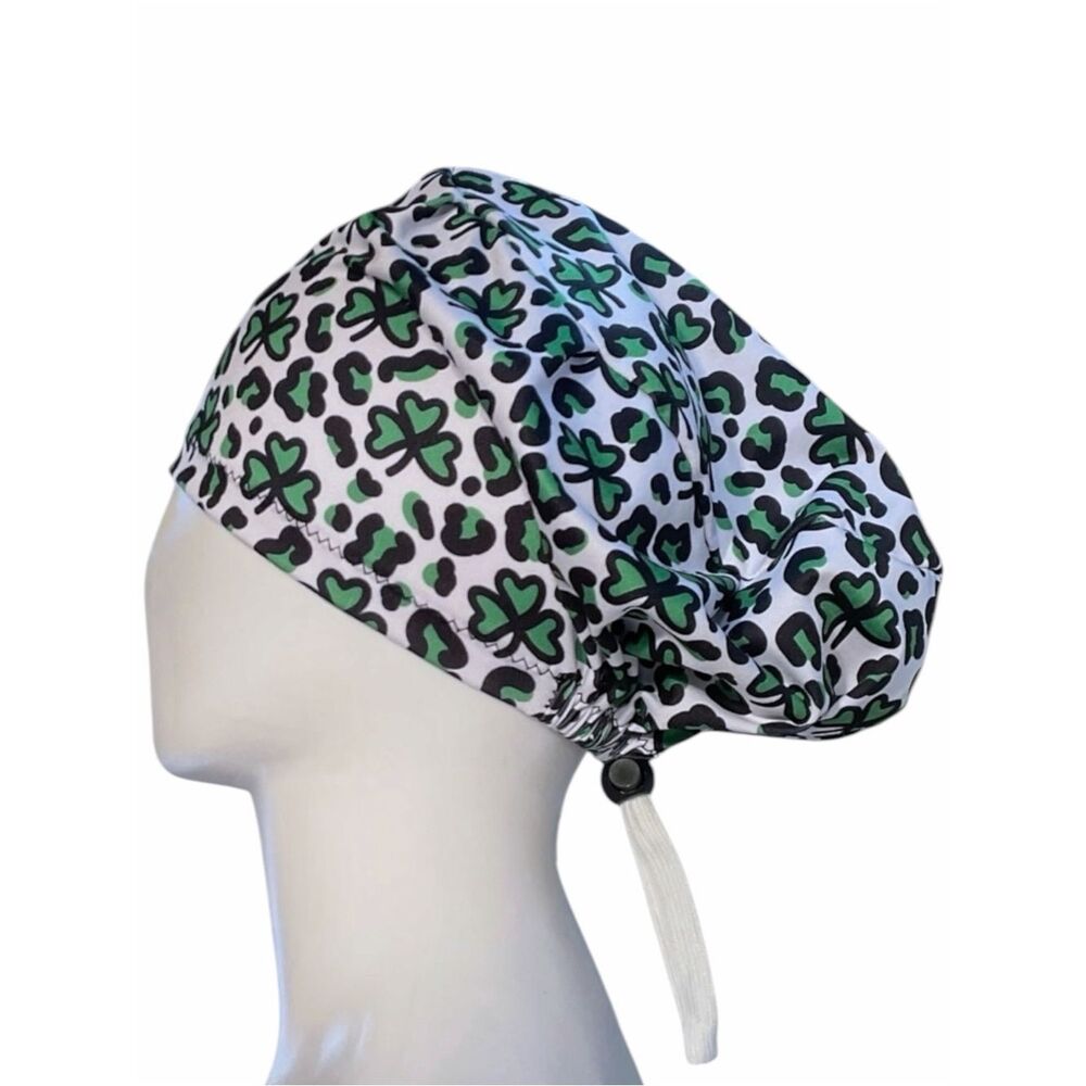 Clover & Leopard Euro Scrub Hat NWOT